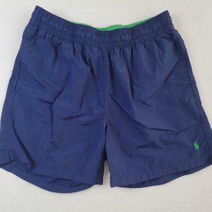 Vintage Polo Ralph Lauren Men's Swim Trunks Size Medium Blue Green Pony